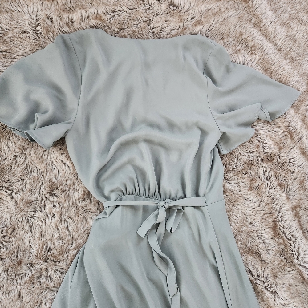 Show Me‎ Your Mumu Sophia Wrap Dress Sage Green Full Length Size Small - Picture 5 of 11